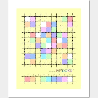 Mydoku_101_001_006_F: Sudoku, Sudoku coloring, logic, logic puzzle, holiday puzzle, fun, away from screen Posters and Art